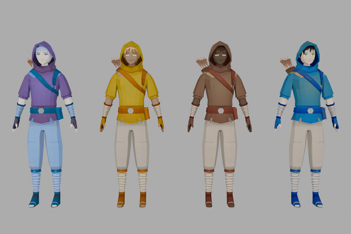 Stylized Archers Pack - Low Poly Characters, Animations, Weapons