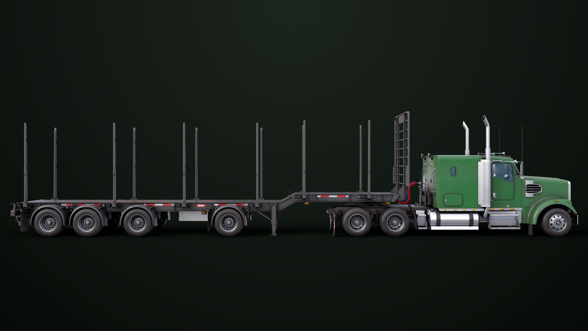 Truck 07 Log Trailer with All Loads Collection