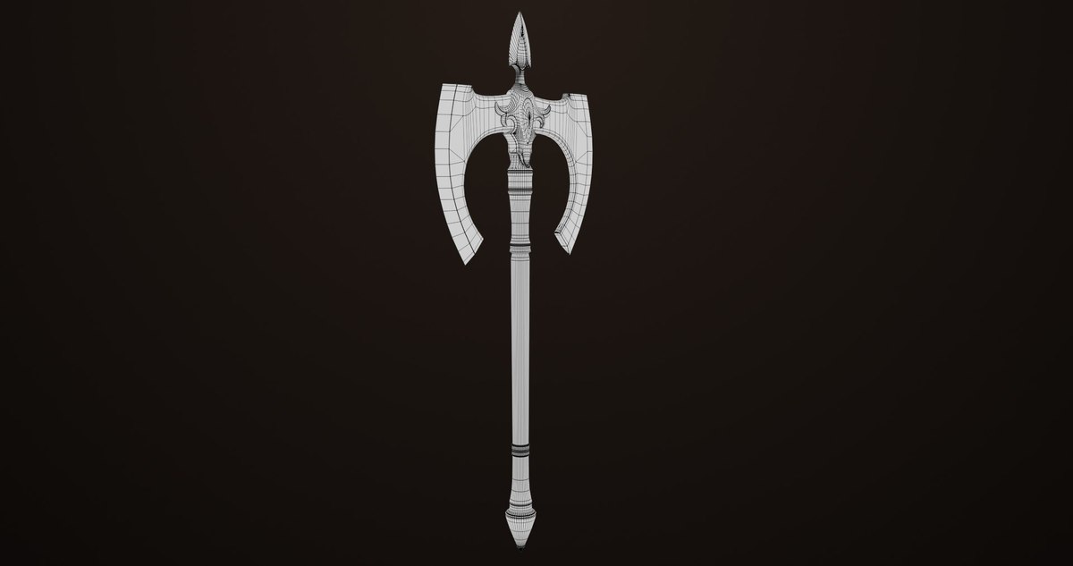 3 Medieval Battle Axes URP HDRP Textures