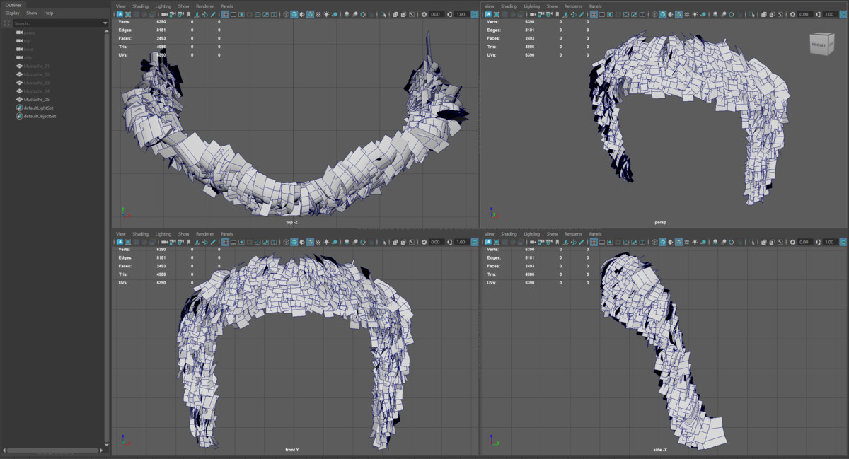 Moustache Pack Vol. 1 Real-Time Facial Hair Styles