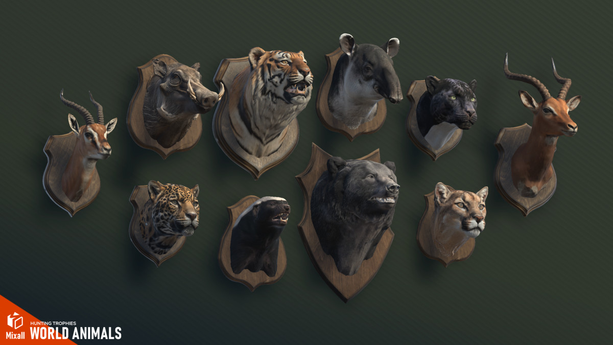 World Animals – Hunting Trophies