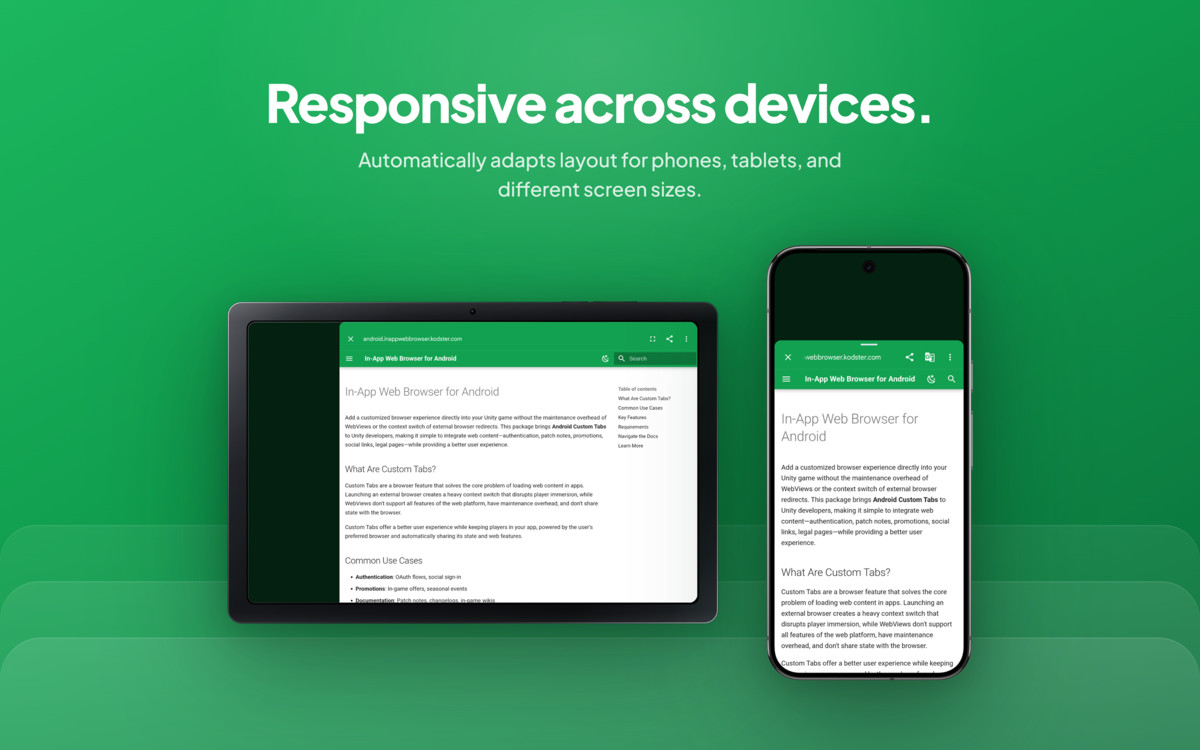 In-App Web Browser for Android