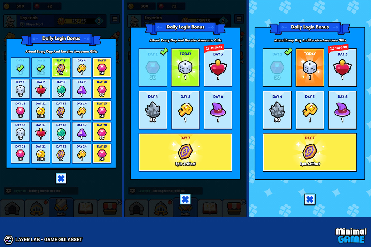 GUI Pro - Minimal Game Blue