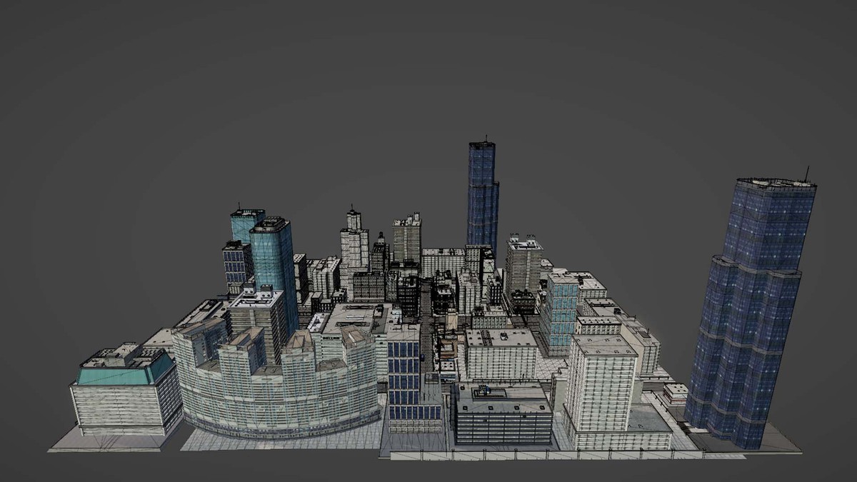 Full Game Ready City Pack Modular Low Poly Urban Environment Low-poly 3D model
