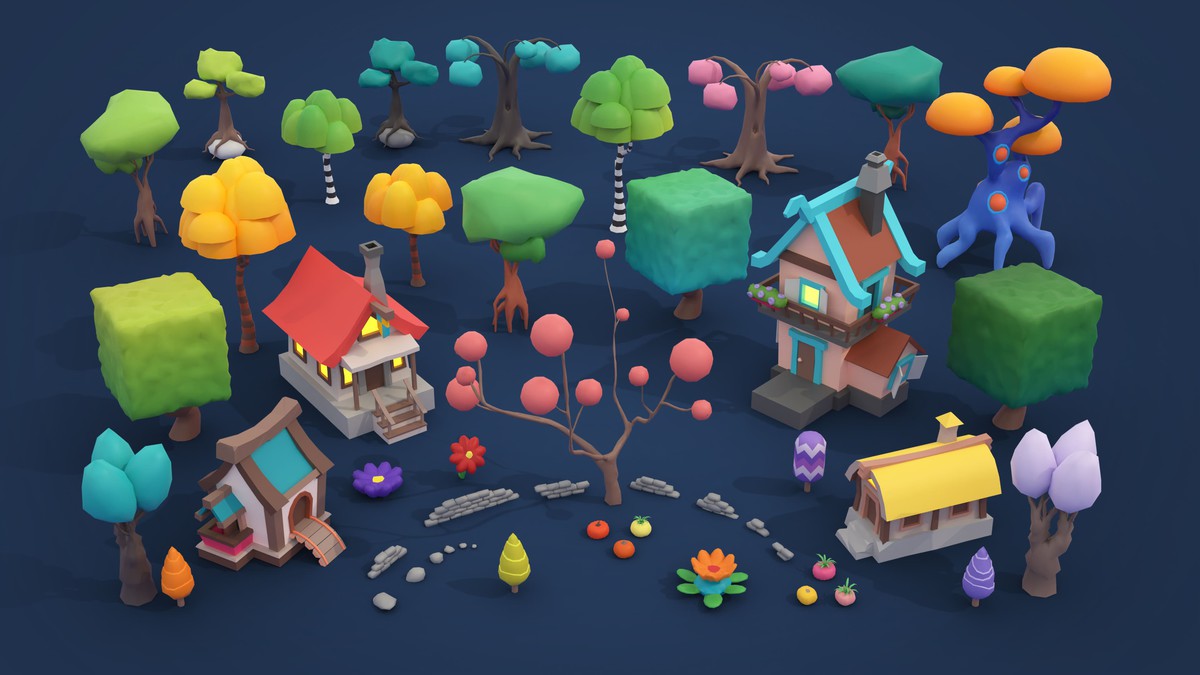 Fantasy - Low Poly 3D Models Pack