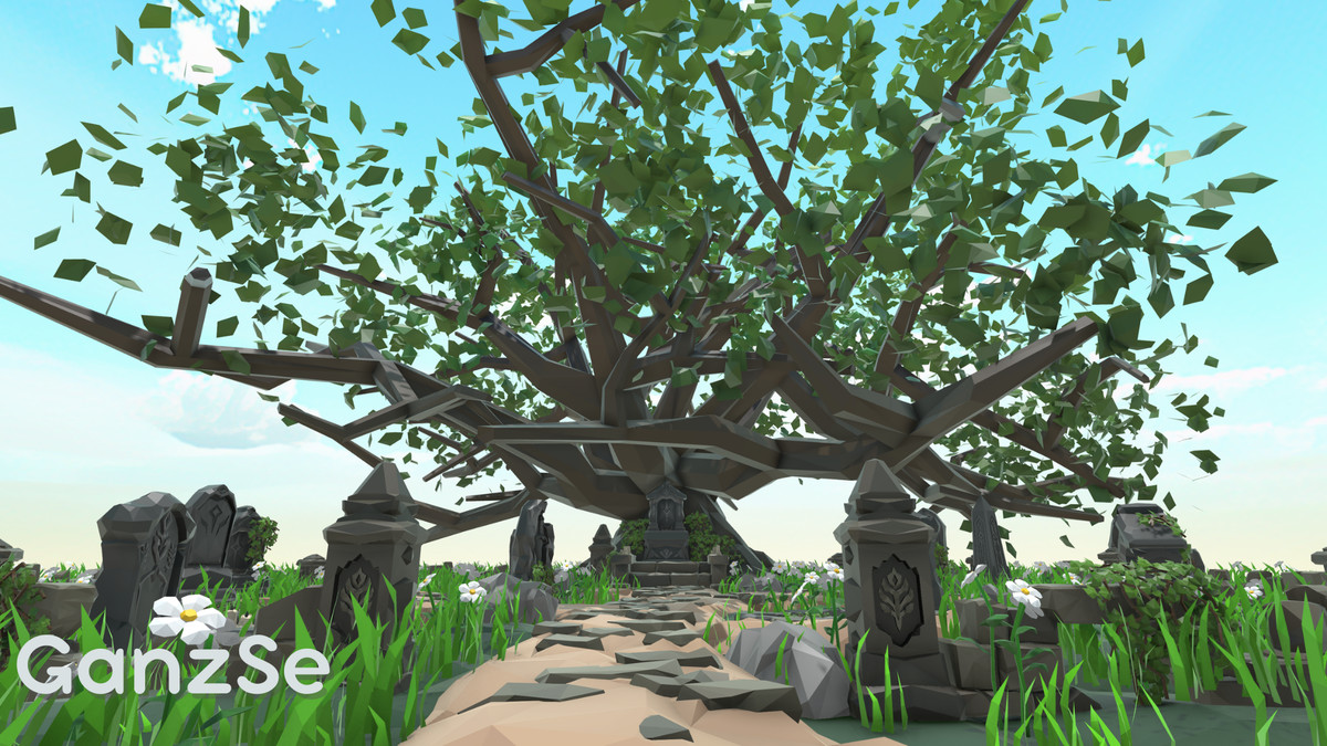 GanzSe Sacred Graveyard - Stylized Low Poly Environment