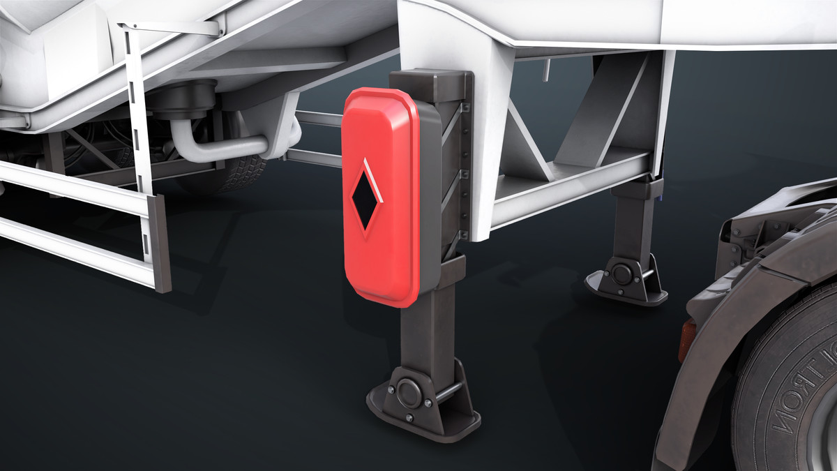 Chassis06 Cement Trailer 01 White URP HDRP Textures