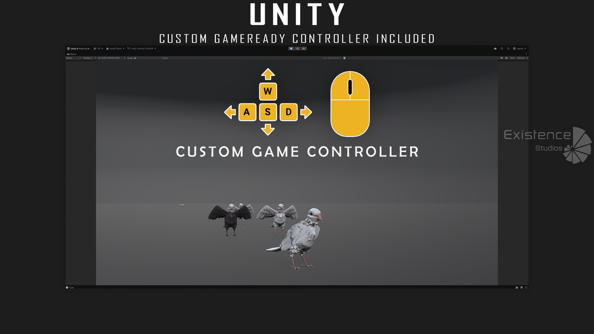 3 in 1 - Stylized Character Pack - Maid Mary - White Pigeon - Shield Guardian