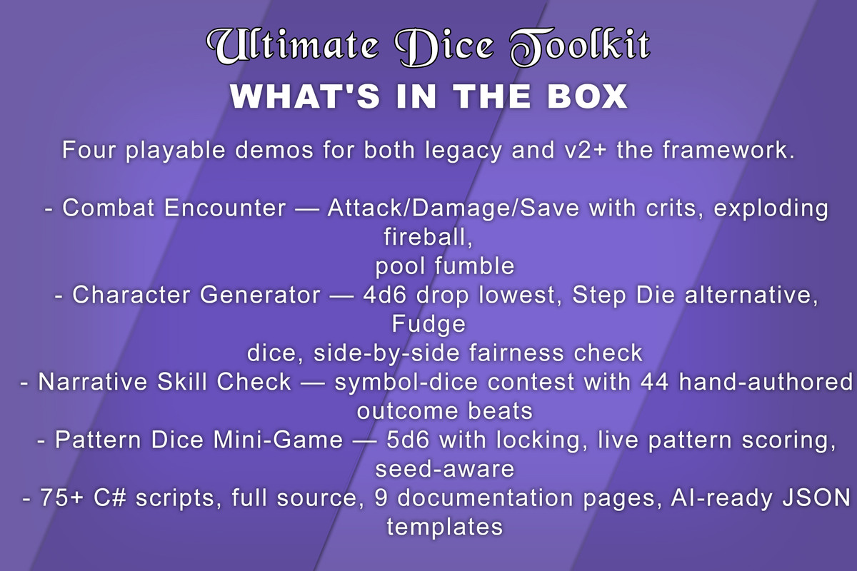 Ultimate Dice Toolkit - Advanced Dice Rolling & Rule API Systems w/JSON support