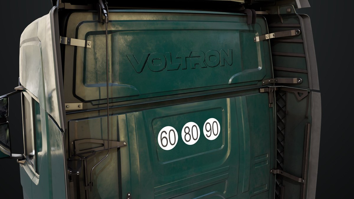 Heavy Truck Chassis 06 Interior Blue and Green URP HDRP Textures