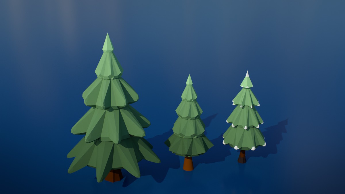 Stylized Lowpoly Winter City Asset Pack