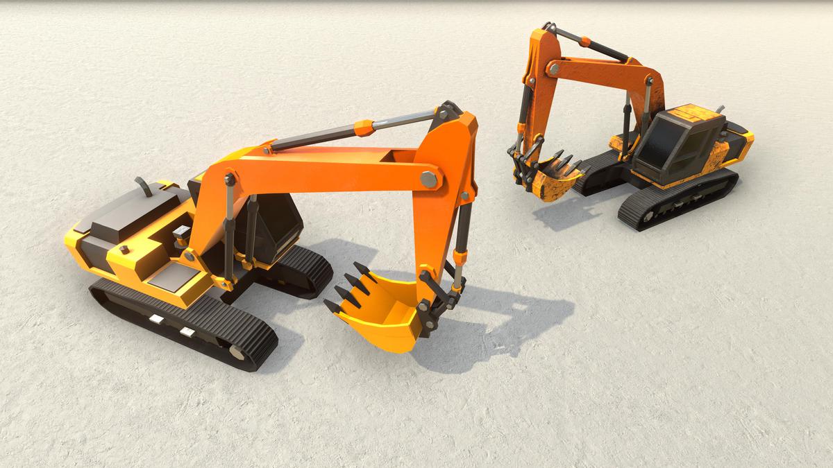 Low Poly Construction Vehicles