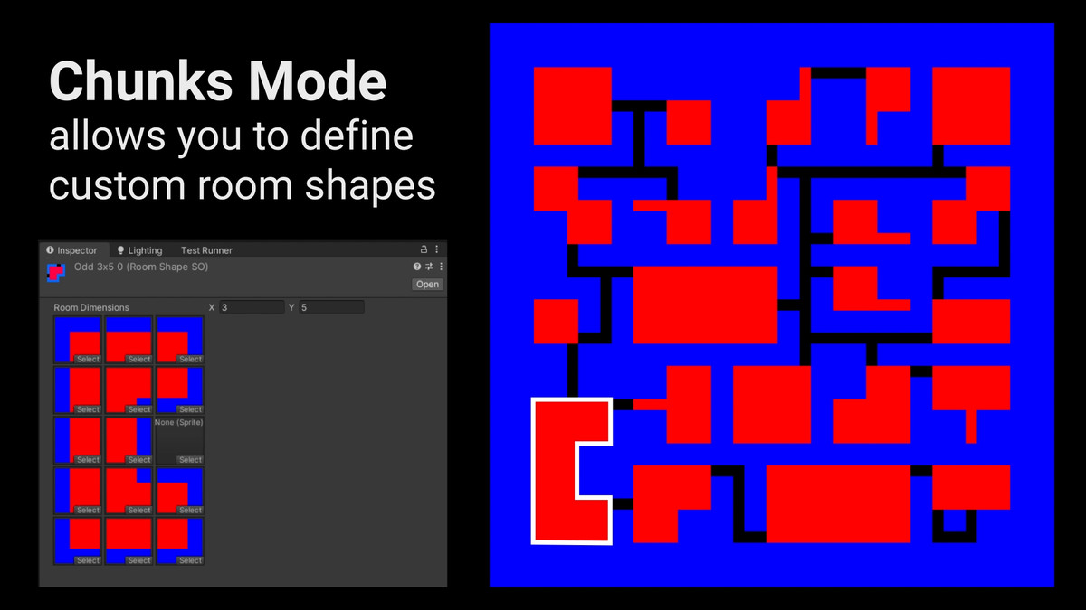 Procedural Rooms & Corridors Dungeon Generator (WFC) | MoraMapGen