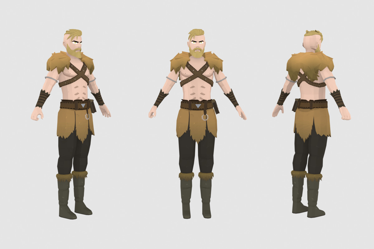 Stylized Barbarian Warrior Pack - Animated Characters (Male & Female)