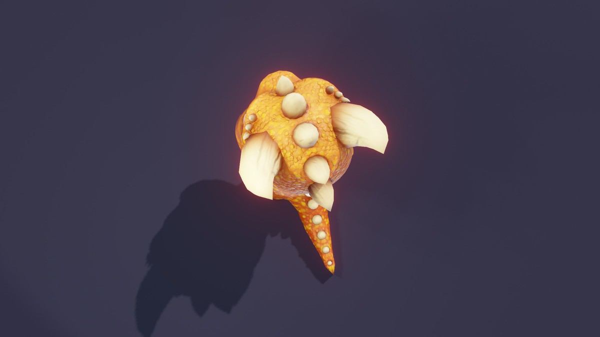 Cartoon Orange Dinosaur 3D Model – Animated Character