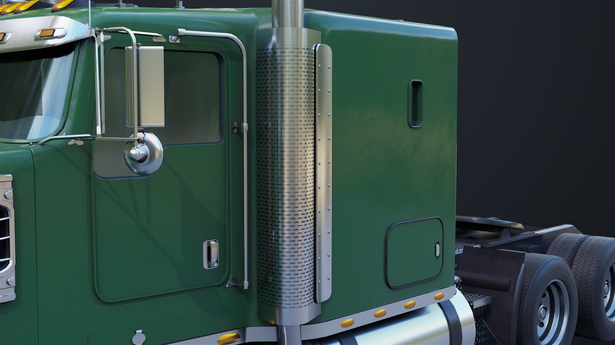 Heavy Truck Chassis 07 Blue and Green URP HDRP Textures