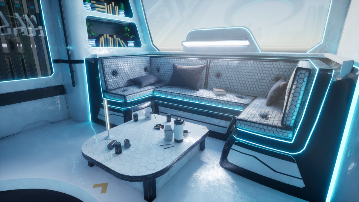 Futuristic Living Quarters – Sci-Fi Interior Habitat