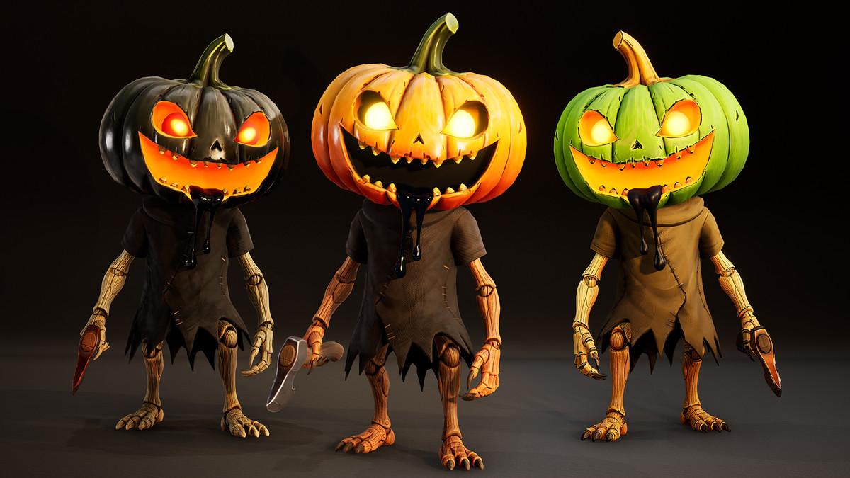 Stylized Pumpkin Horror Character Pack