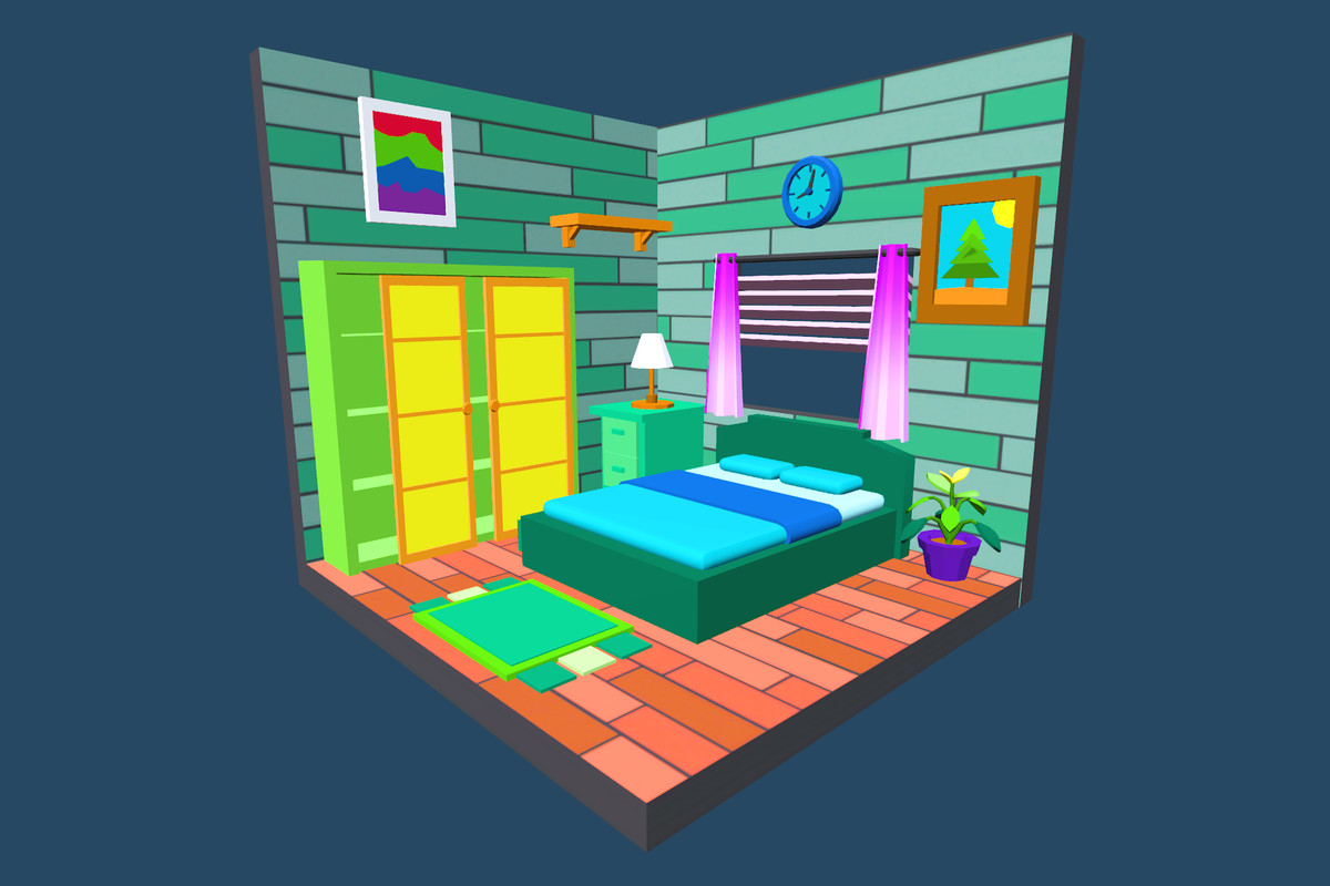Cute Low Poly Furniture Pack - Colorful Interior Props