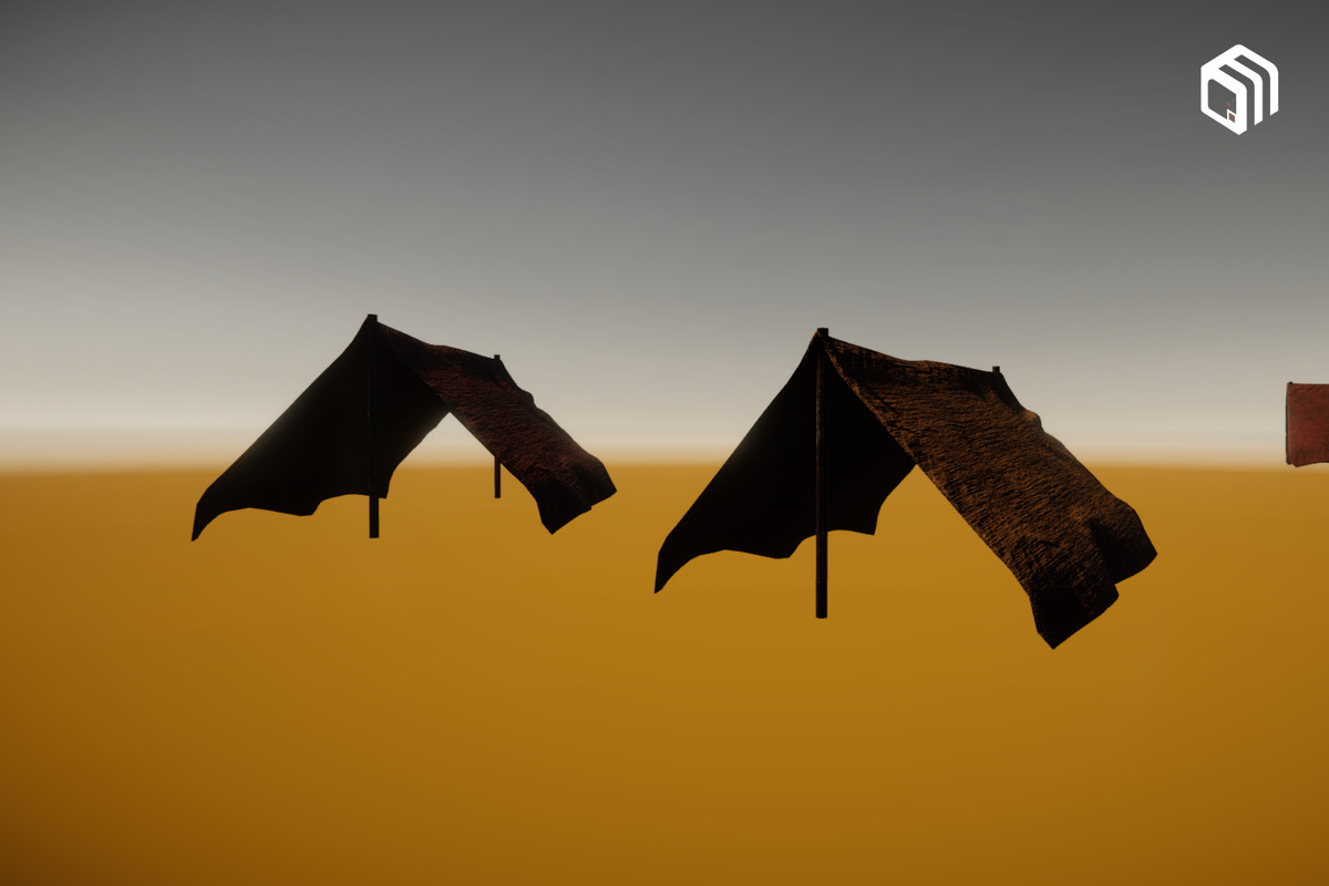 URP Desert Environment: Modular Outpost, Shelters, Props & VFX