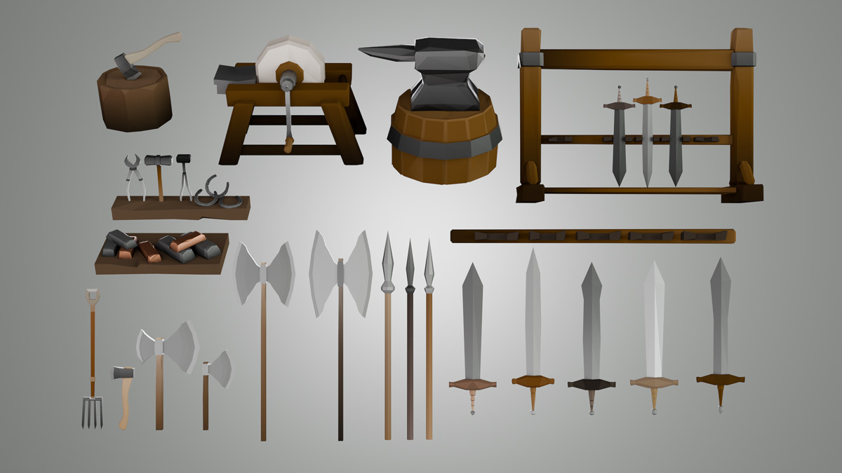 Low Poly Modular Medieval Village - Mini World Studio