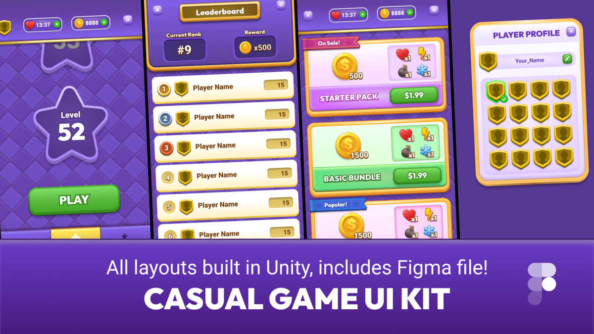 Casual Game UI Kit - Mobile