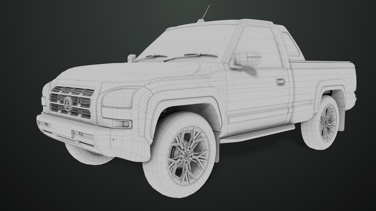 Pickup Truck01 Orange URP HDRP Textures