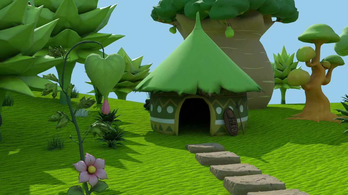 Tropical Tiki Jungle Deluxe Stylized Low Poly Modular Model Pack