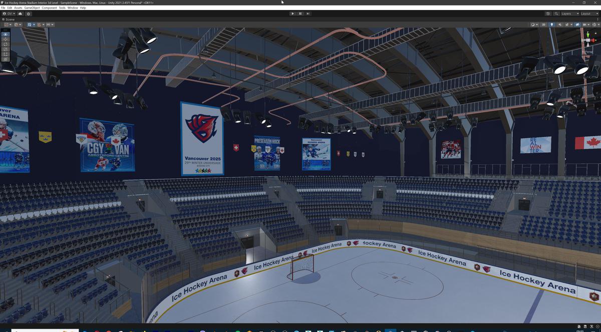 Modular Ice Hockey Arena Stadium Interior 3d Level