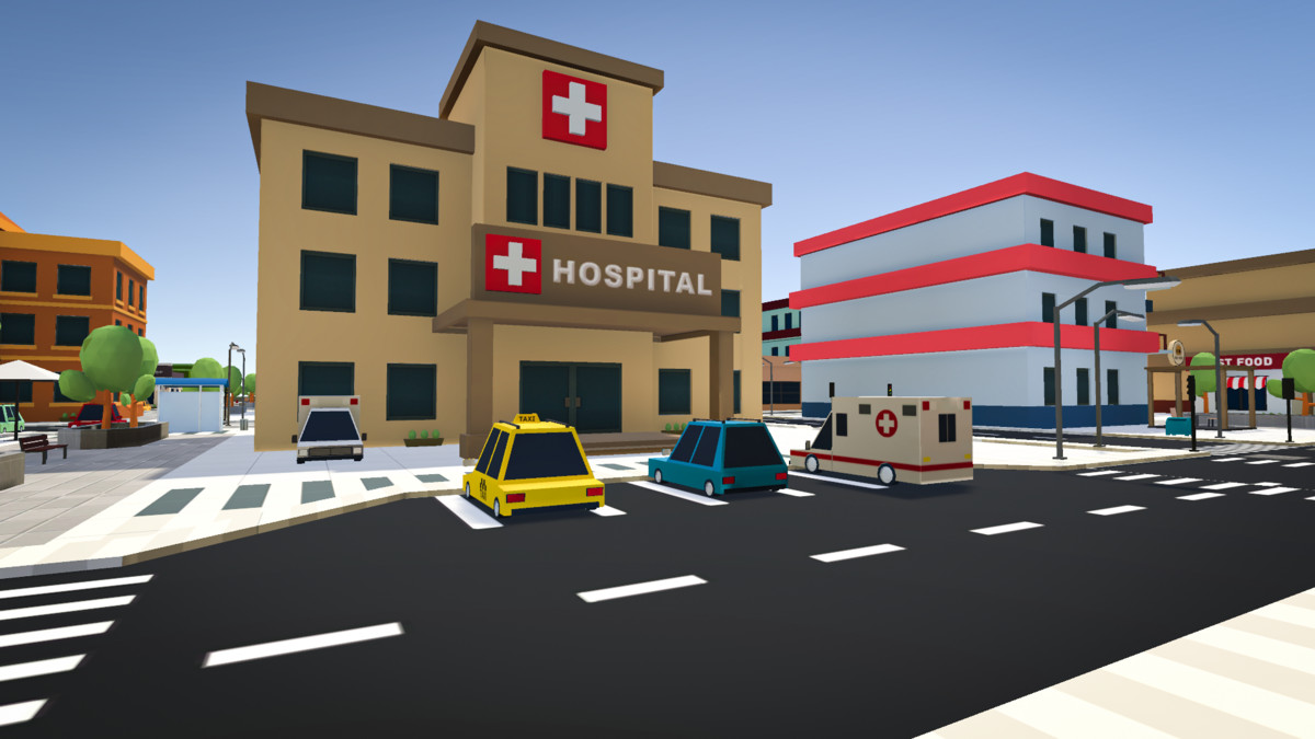 Low poly Modular city and Vehicle Pack