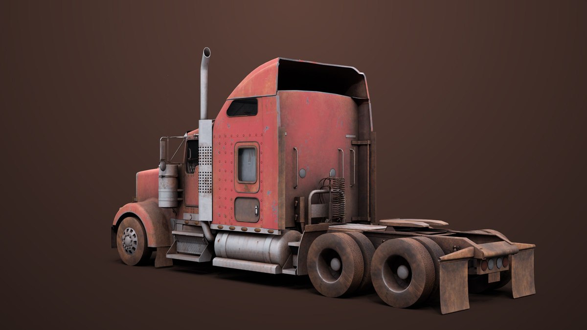 Heavy Truck 02 Chassis Old Dusty URP HDRP Textures