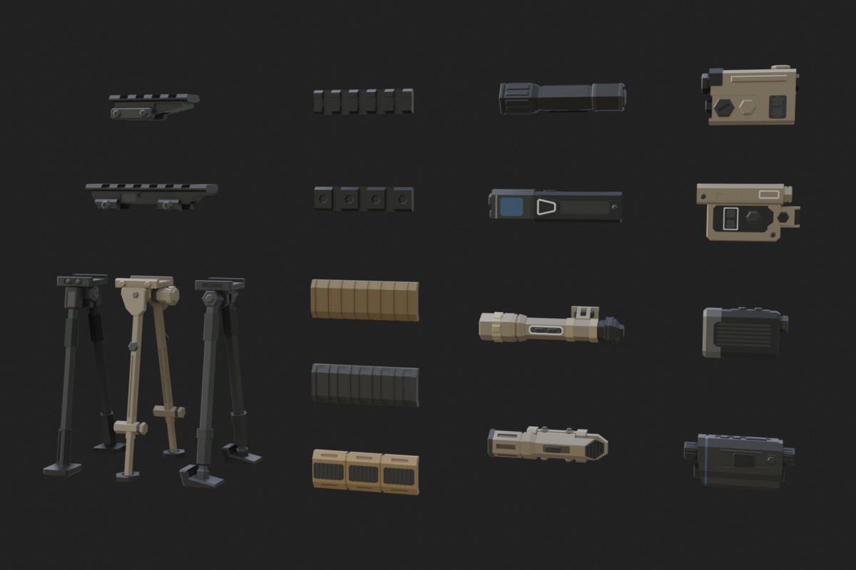 Low Poly Weapon Bundle Pack 3