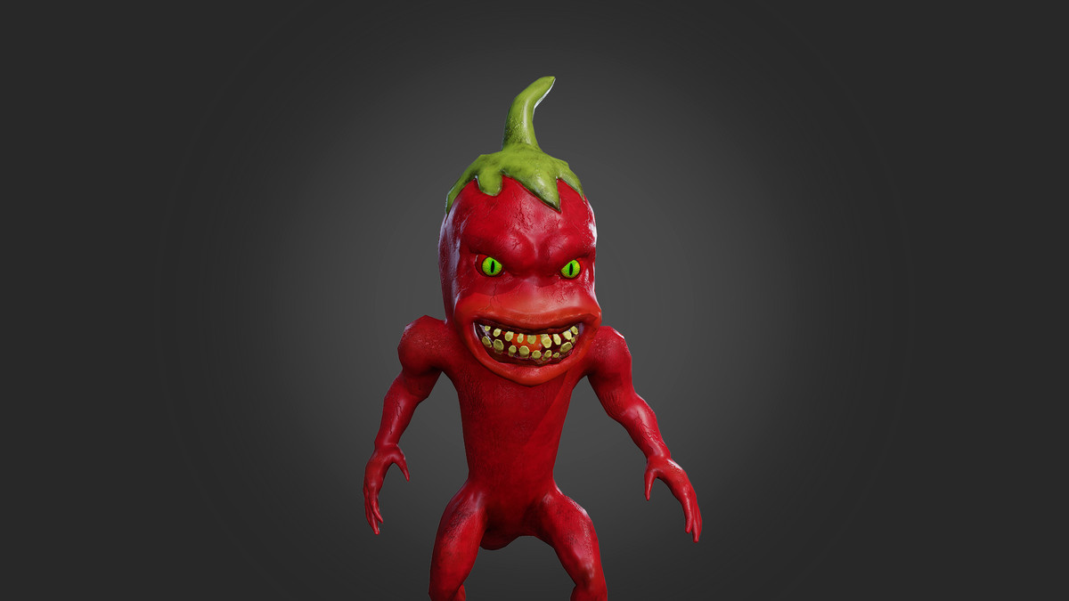 Pepper mutant low poly 3d model