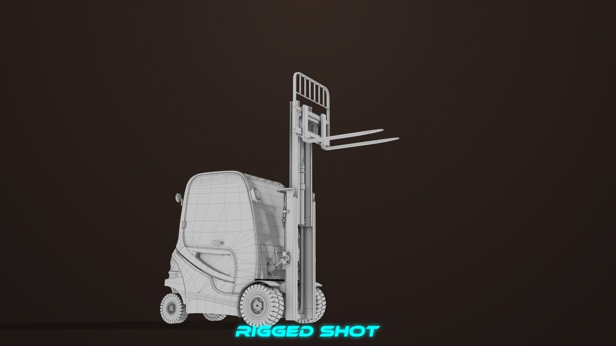Forklift Truck 01 Orange URP HDRP Textures