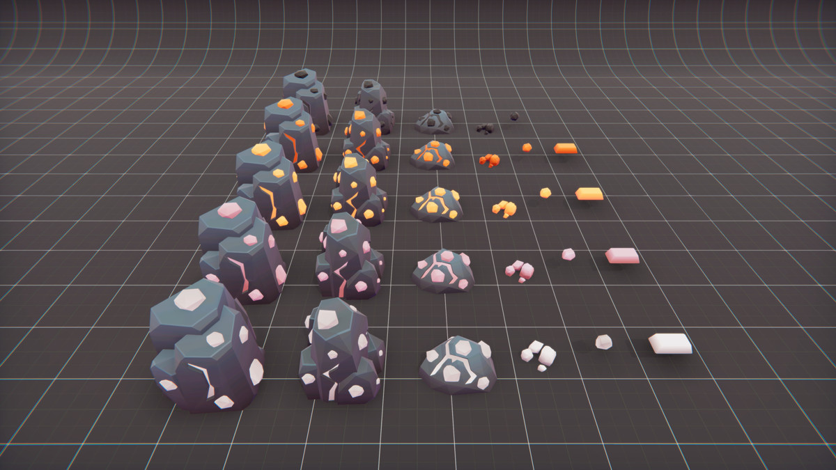 Stylized Mining Nodes - Modular Ores & Crystals Kit