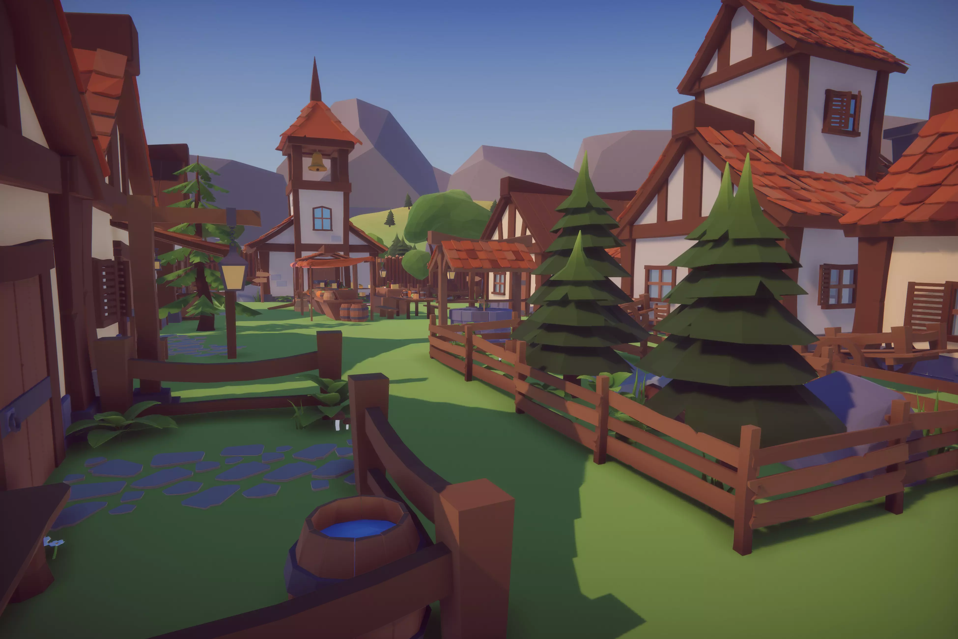 Low Poly Fantasy Medieval Village Screenshot 1