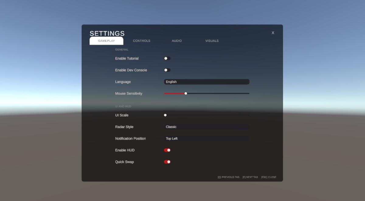 Horror Main Menu UI