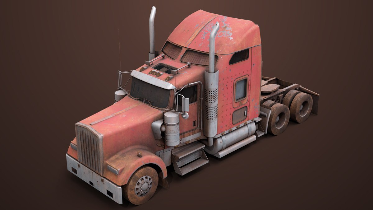 Heavy Truck 02 Chassis Old Dusty URP HDRP Textures
