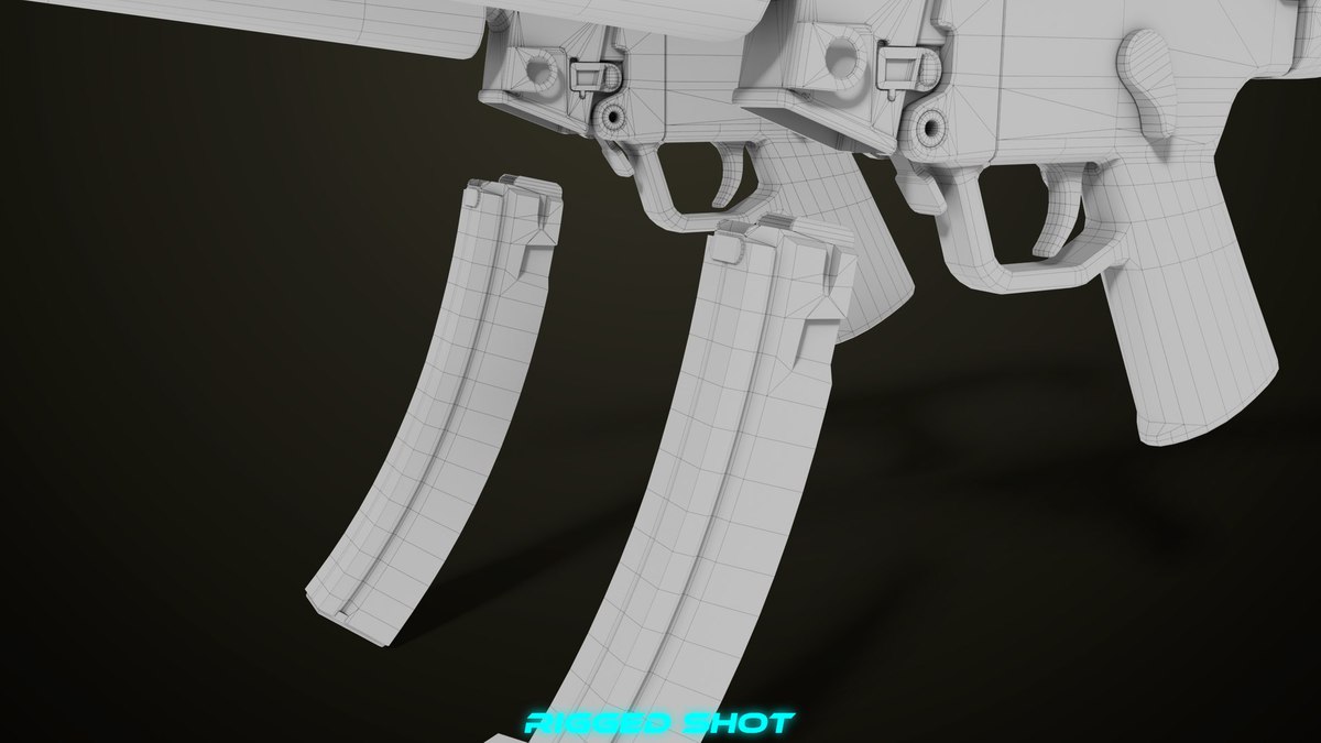 Two Machine Gun 15 Sandal Single Mat URP HDRP Textures