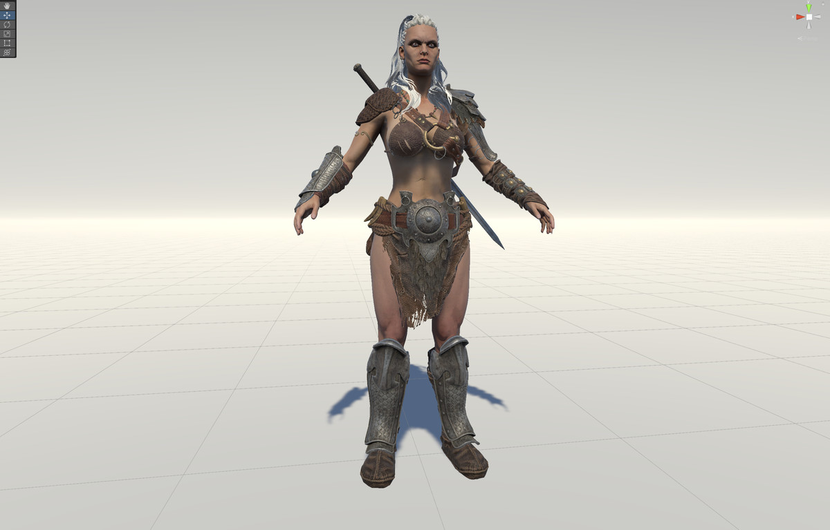 Barbarian Girl Game Ready