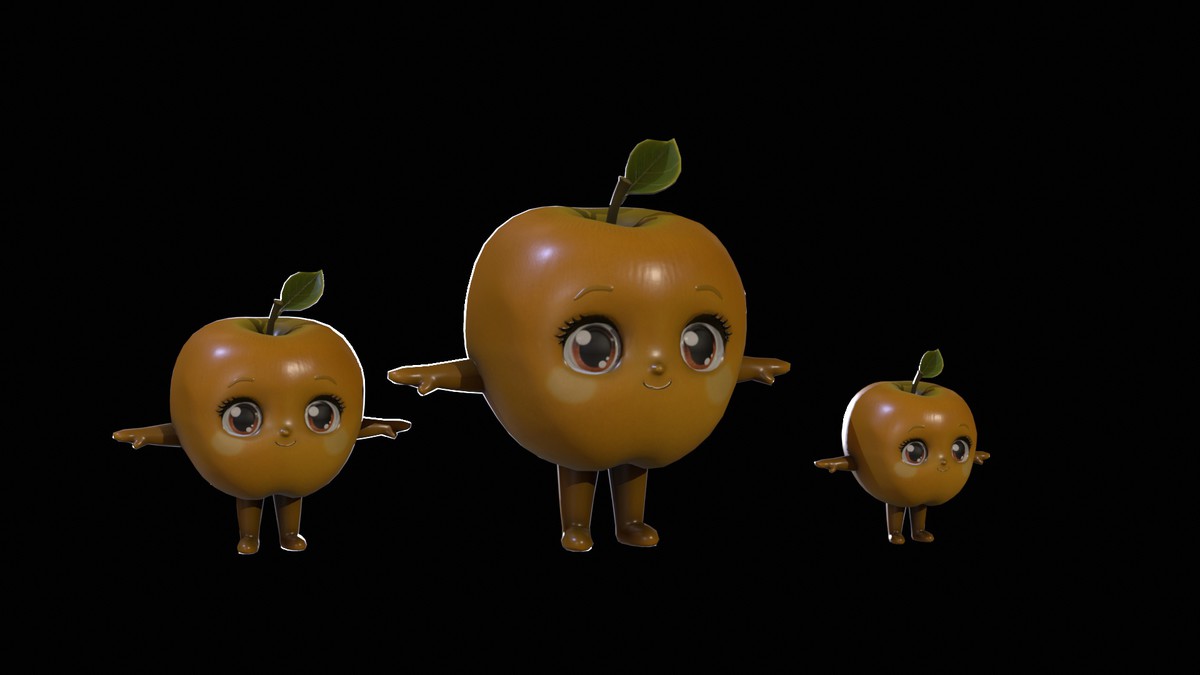 Chibi Fruit Apple two