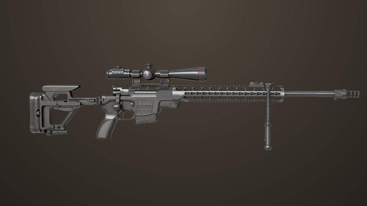 Sniper Rifle 04 Black URP HDRP Textures
