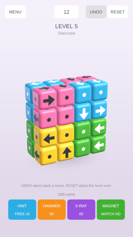 Cube Arrow Away: 3D Blocks Puzzle
