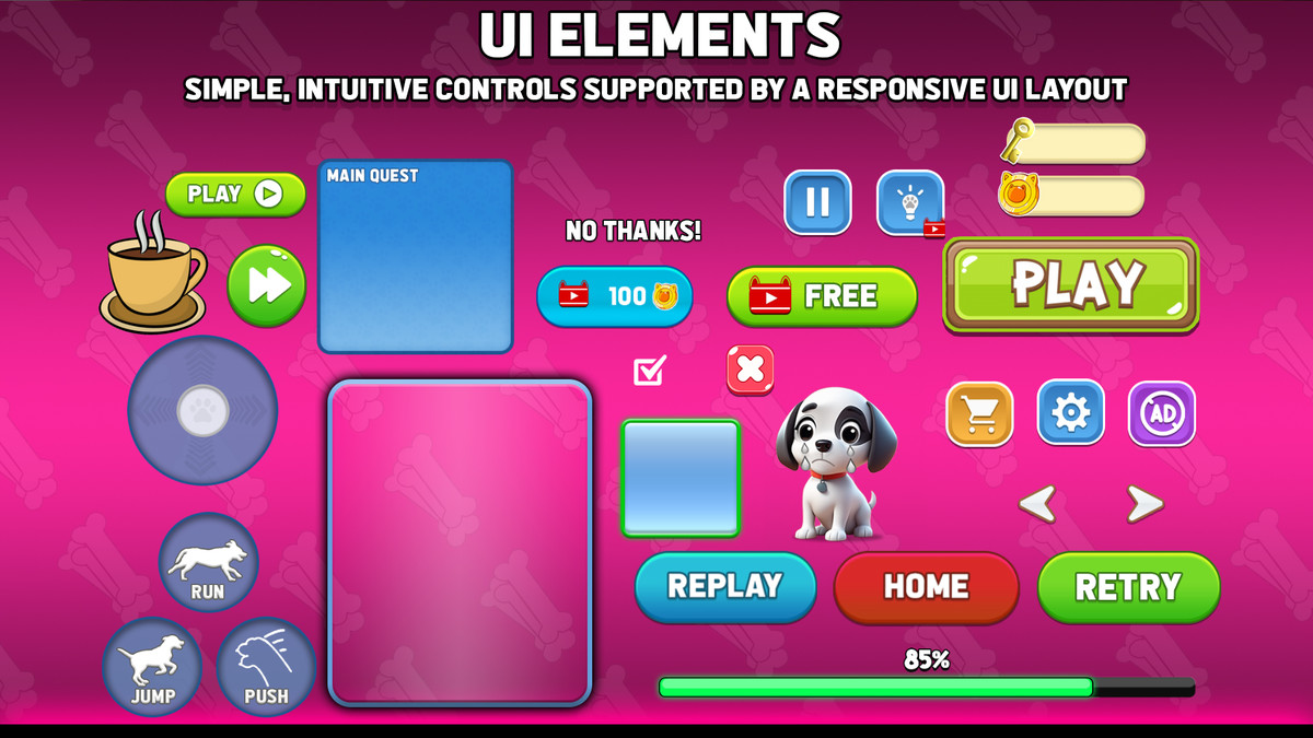 Dog Chaos – Complete Mobile Game Template