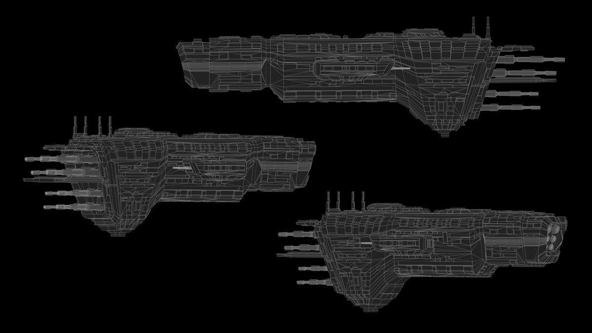 Sci-Fi Heavy Industrial Starship