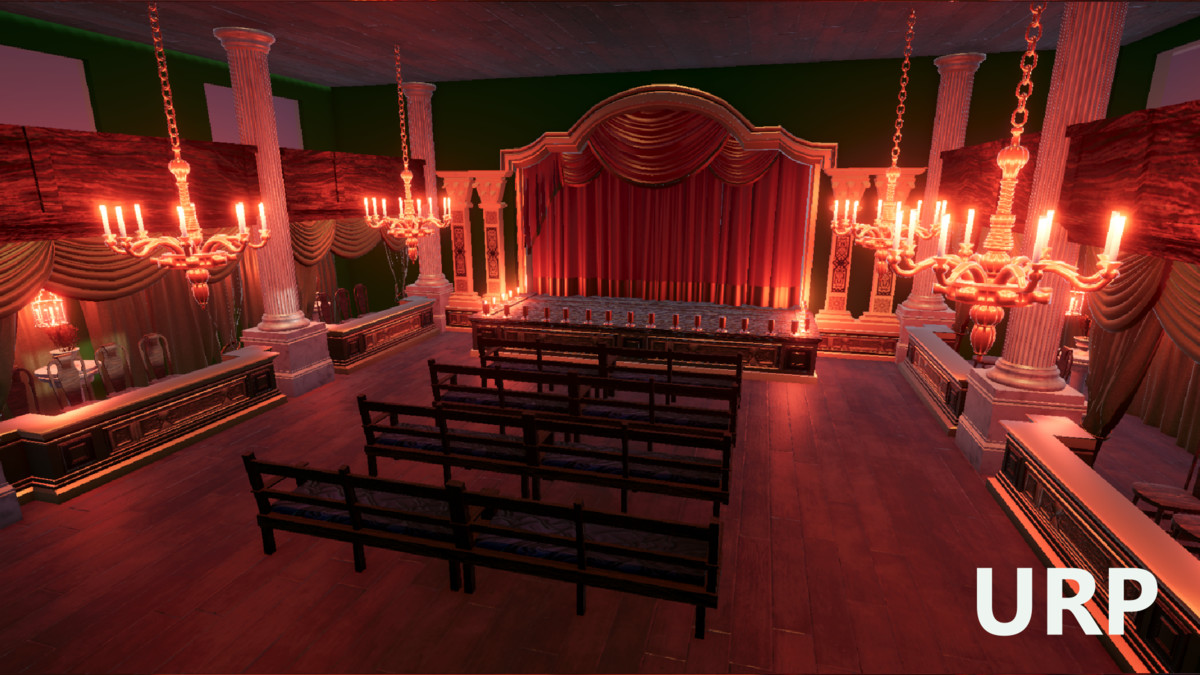 Virtual Classic Theater Stage 3D Model