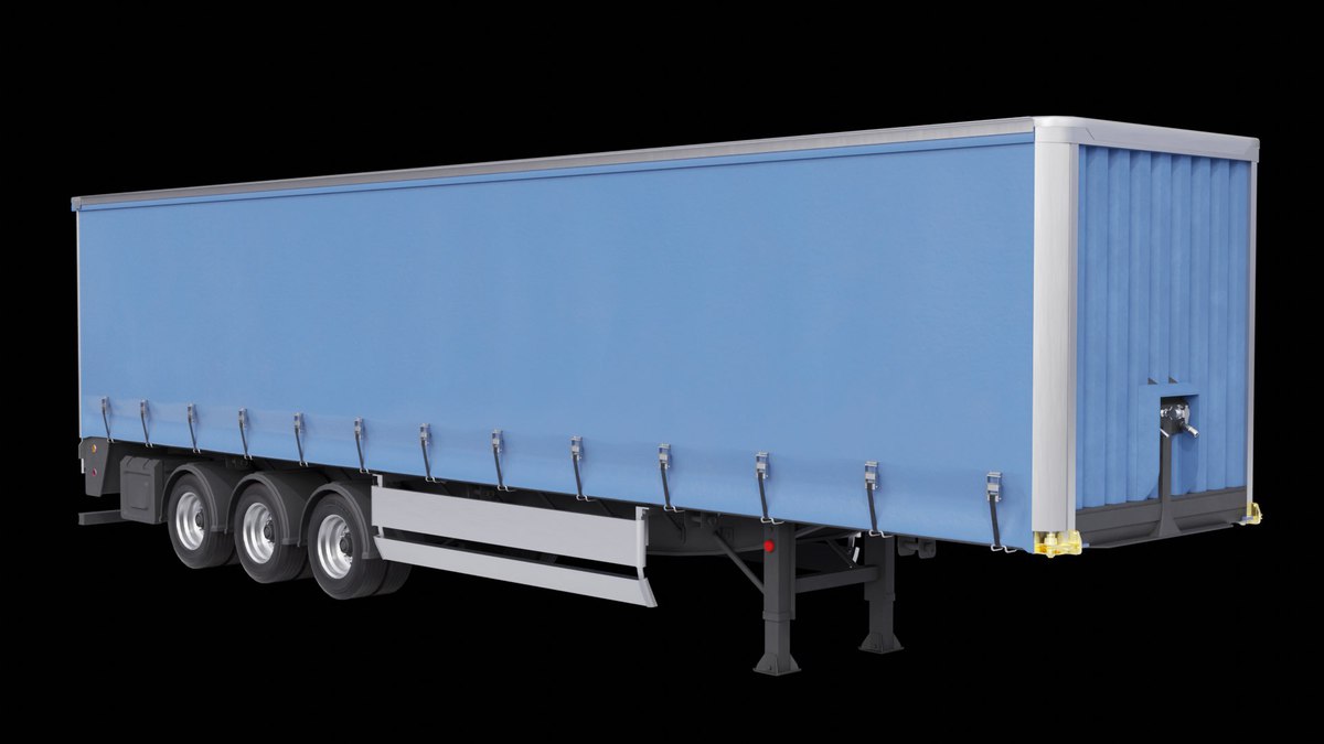 Curtainsider Semi Trailer URP HDRP Textures