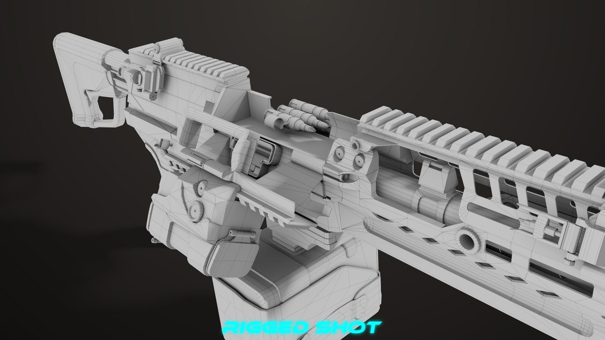 Machine Gun 14 Brown URP HDRP Textures