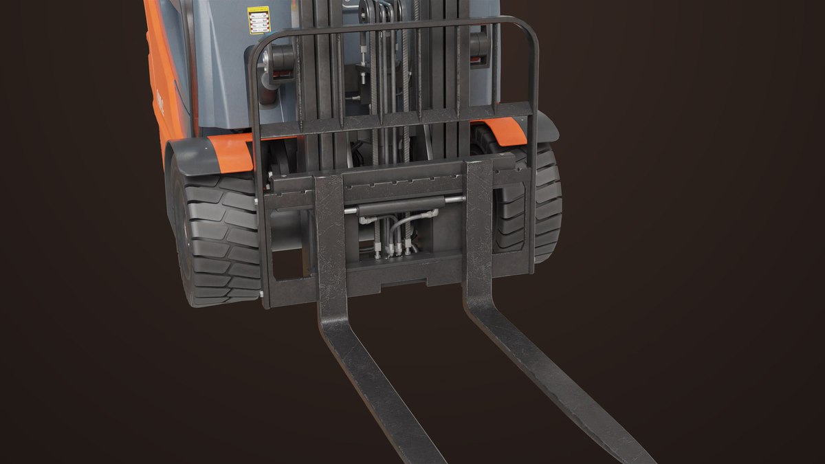 Forklift Truck 01 Orange URP HDRP Textures
