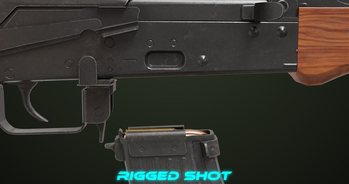 AKMS Light Machine Gun 10 URP HDRP Textures